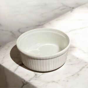 Vintage Apilco France Round Porcelain Ribbed Baking Dish Tart Custard